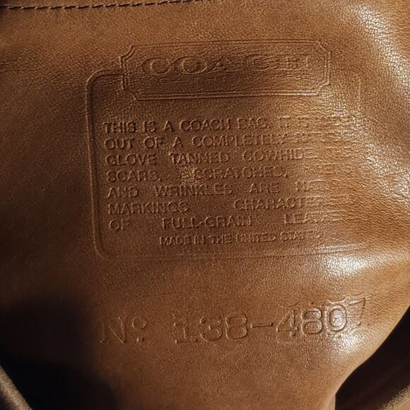 Coach Vintage Tan Leather Purse Shoulder Crossbody Bucket Bag 4807 - Picture 13 of 16